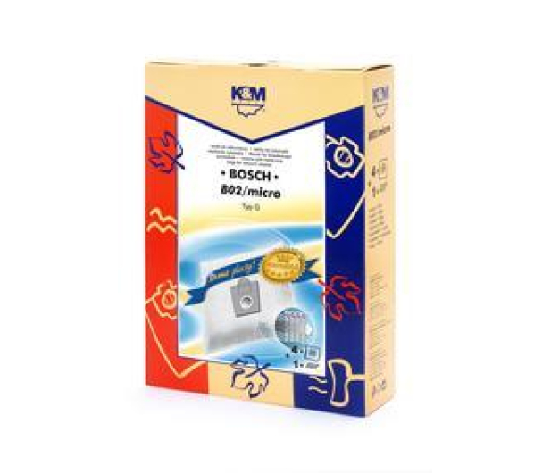 K&M FB02 BOSCH MICRO Worki do odkurzaczy 4 SZT+ FILTRTYP G - 264852 - zdjęcie